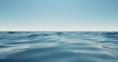 Wall Mural - wave sea beach and blue sky abstract background. nature and summer concept. 3d render.