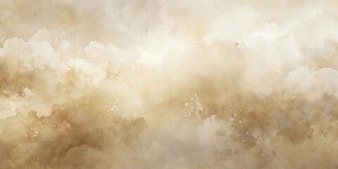 Wall Mural - Abstract Watercolor Background of Softly Blended Beige and Brown Hues With Flecks of White