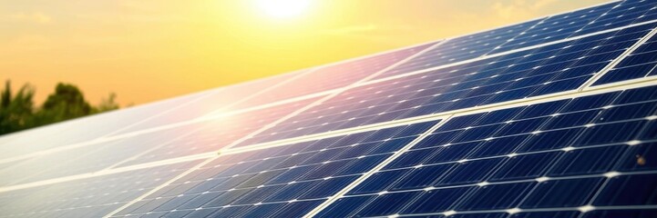 Close-up view of a solar panel with multiple photovoltaic cells, energy efficiency, solar array