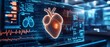 © Panuwat - 3D rendering human heart computer screen is center An electrocardiogram ECG machine