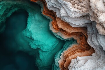 Wall Mural - Abstract Surreal Coastline with Rock Formations