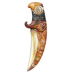 Wall Mural - Ornate Dagger with Intricate Carvings.