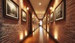 © DFR26 - A brick-lined hallway with warm hardwood floors, giving the space a cozy and inviting feel