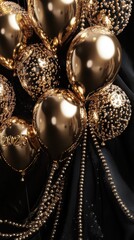 Wall Mural - Gold Balloons 2025.