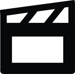 Movie clapper vector silhouette