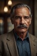 © LyceeChee - portrait of a rather old man with a thick moustache and neatly combed hair wearing a neat suit