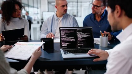Fototapete - Software Engineer Developer Using Laptop Computer