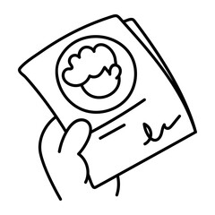 Canvas Print - A hand drawn icon of candidate info 

