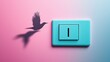 © MAY - An ordinary light switch casting a shadow in the shape of a bird taking flight, illustrating the idea that even everyday objects can hold hidden beauty and symbolism.