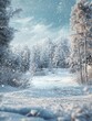 © Business Pics - Winter snow landscape isolated on transparent background