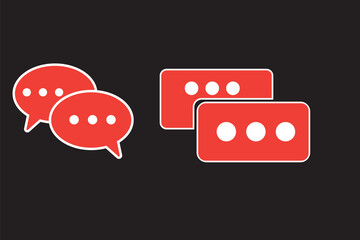 Wall Mural - set of chat message bubbles vector icon. communication icons. talk bubble, dialog. web icon set. onl