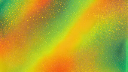 Wall Mural - Vibrant prismatic gradient in neon green yellow and orange with shimmering holographic effects, Ai Generated