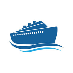 Wall Mural - cruise ship Logo Template vector icon