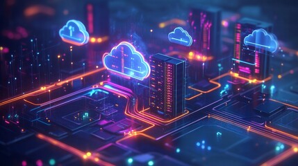 Canvas Print - cloud data center network