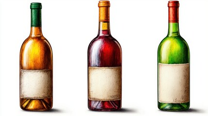 Explore unique wine bottles in various colors and styles