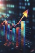 © Ace64 Studio - Global business growth analysis and asset investment chart business and finance up arrow holographic economic chart global economic trend analysis financial graph analysis on virtual screen.