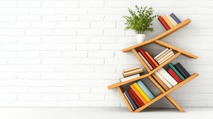 Poster - Innovative bookshelf design enhances modern home decor