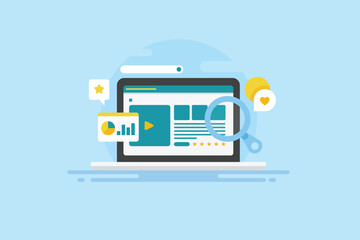 Wall Mural - content creation focus on user value, research keyword data and optimize for search engine visibilit