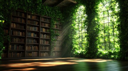 Poster - Transform your space with a lush indoor garden and shelving
