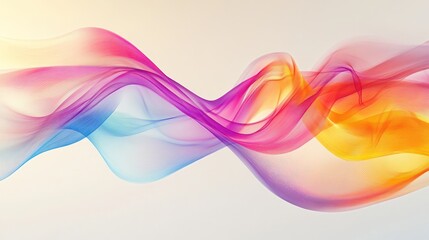 Wall Mural - a dynamic graphic with colorful lines that swirl and change shape, creating a sense of movement and 
