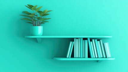 Fototapete - Decorate your space with stylish shelves and green plants