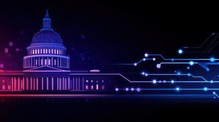 Leinwandbilder - Explore the intersection of technology and architecture at the capitol building