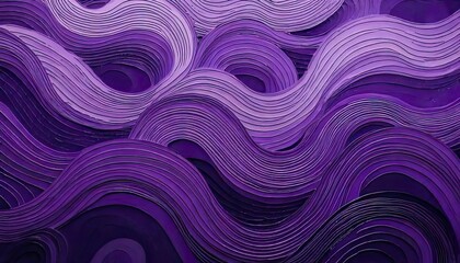 Wall Mural - abstract pattern of round waves on purple backgrounds.