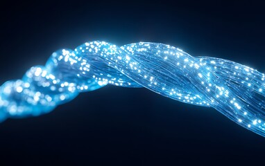 Poster - White futuristic technology lines and digital connections on a dark blue background, symbolizing cuttingedge innovation and digital communication networks