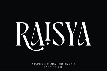 Wall Mural - elegant beautiful serif alphabet display font vector glamor style