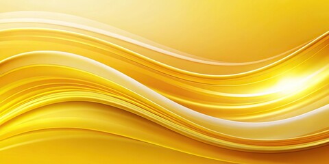 Abstract yellow and white gradient background with wavy curves, ideal for design projects