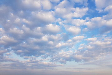 Wall Mural - beautiful day. perfect blue sky with white light clouds, nature background