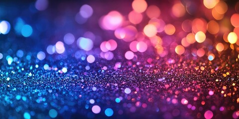 Poster - Colorful Glitter Bokeh Background for Celebrations and Events