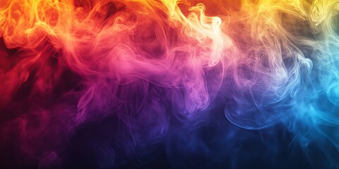 Poster - Colorful abstract smoke for your creative work.