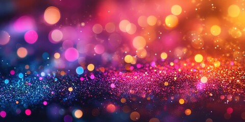 Poster - Colorful Glitter Bokeh Background for Celebrations and Events