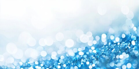 Leinwandbilder - blue abstract bokeh on a white background.
