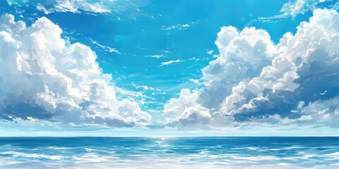 Aufkleber - sky ocean sea background