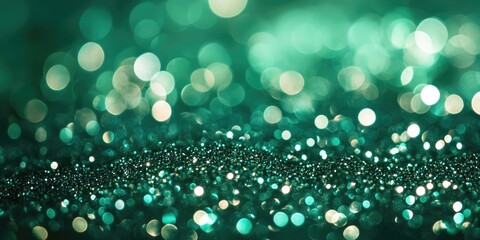 Leinwandbilder - green glitter abstract bokeh lights. blurred