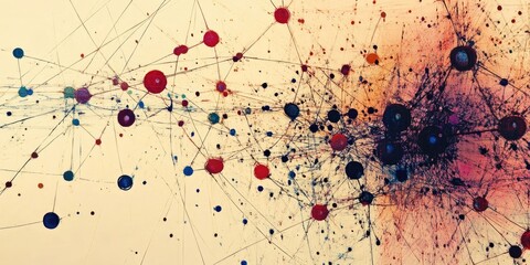 Fototapete - abstract network background