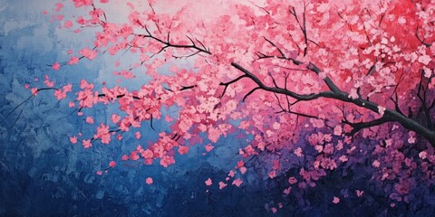 Aufkleber - Blossoming trees in springtime