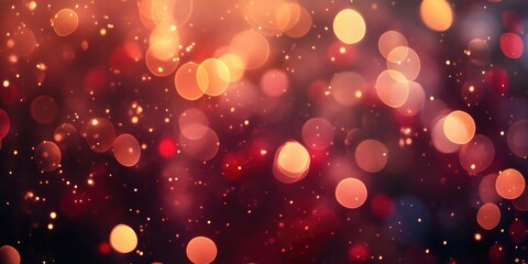 Leinwandbilder - Festive Christmas backdrop featuring bokeh lights.