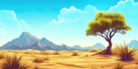 Poster - Scenic natural landscape. Background for tourism and travel.