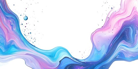 Poster - Abstract liquid slime lines with empty space for text