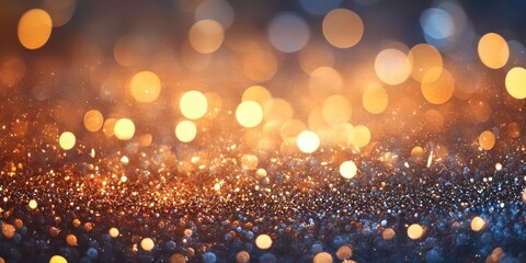 Aufkleber - Abstract bokeh background for Christmas and New Year, with a glittery Christmas theme.