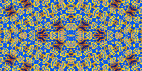 Seamless kaleidoscope pattern. The texture of the woven pattern. Endless pattern