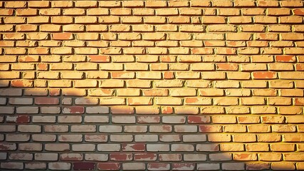 Wall Mural - A Textured Brick Wall With Subtle Variations in Color and a Soft Shadow From Above