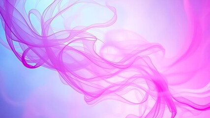 Poster - Abstract Pink and Blue Swirling Smoke with Delicate Lines and a Gentle Blur