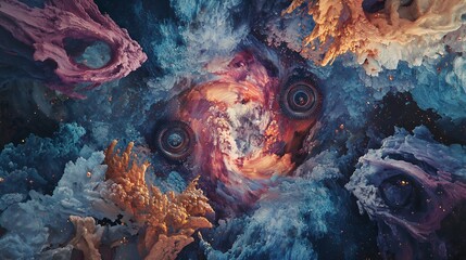 Leinwandbilder - Explore the depths of creativity through an abstract representation of time and space in stunning visuals