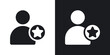 © Vector - Customer experience icon in solid black and white color