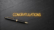 © sarginstudio - Sleek Modern Font Gold Congratulations Background