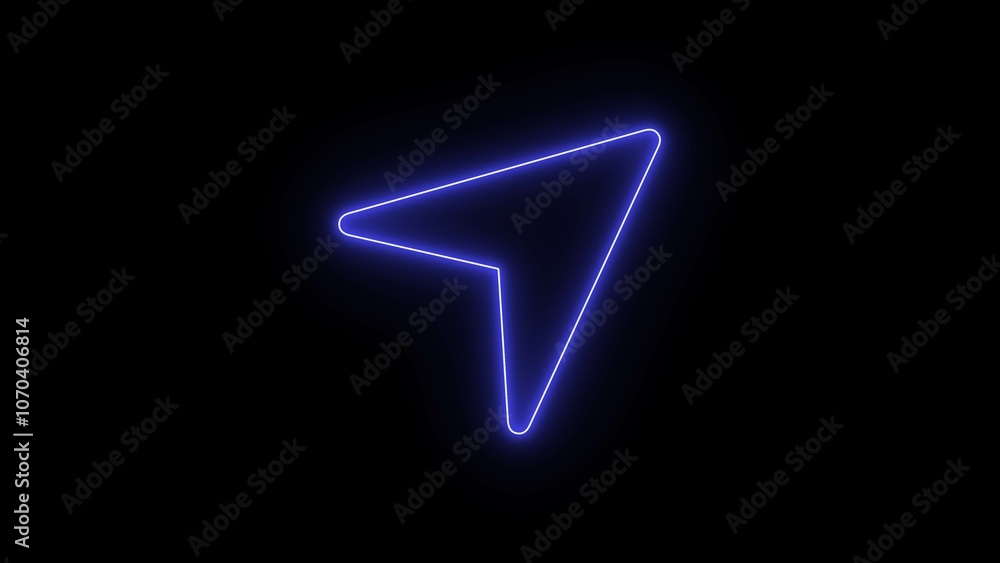 Neon Cursor click icon, Glowing Neon Cursor Click Icons: Perfect for ...